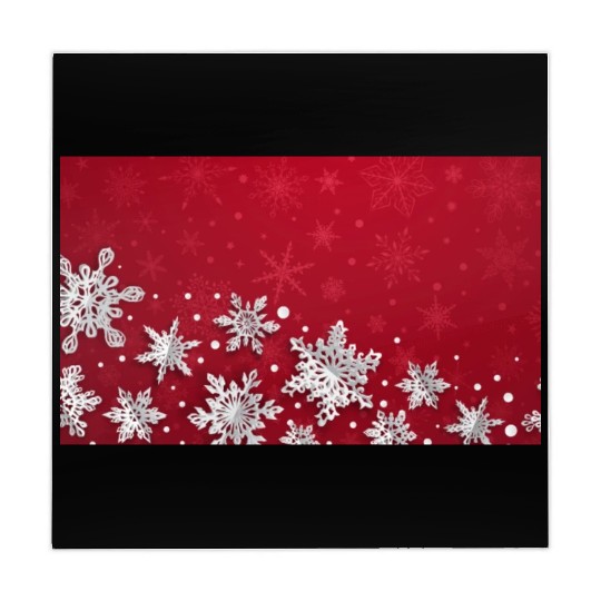Modern Red Snowflakes Pattern Mahjong Mats
