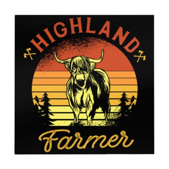 Highland Cow Farmer Grass Puppy Cow Whisperer Mahjong Mats