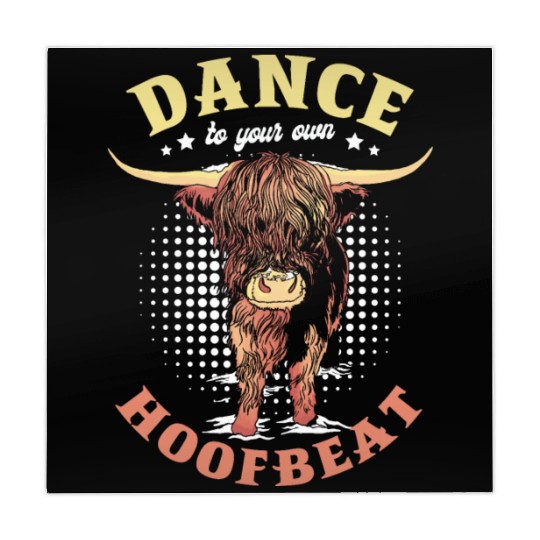 Dance To Your Own Hoofbeat Farmer Highland Cow Mahjong Mats