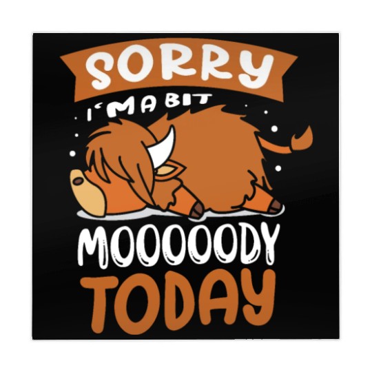 Sorry I'm A Bit Moody Today Highland Cow Mahjong Mats