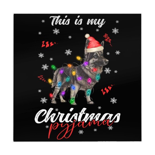 Winter Christmas Pyjama German shepherd dog Mahjong Mats