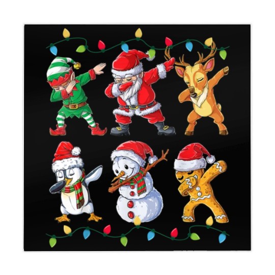 Dabbing Santa Elf Friends Christmas Mahjong Mats