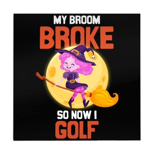 my broom broke so now i golf Mahjong Mats