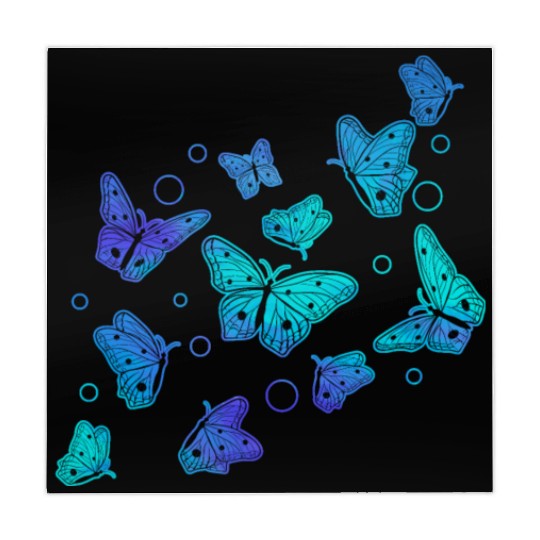 Blue Butterflies Gardening Butterfly Lover Mahjong Mats