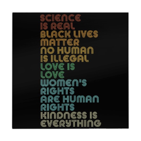 Vintage, Retro Science Is Real, Black Lives Matter Mahjong Mats
