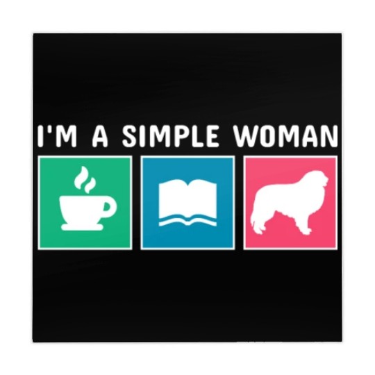 Coffee Books Great Pyrenees I'm A Simple Woman Mahjong Mats