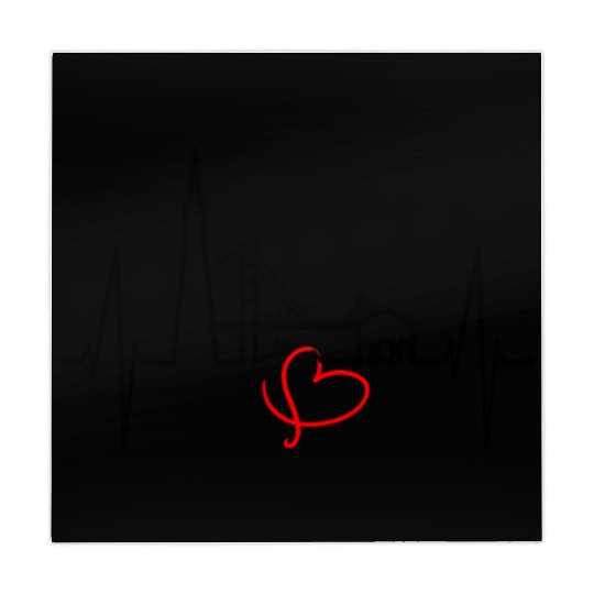 San Francisco Skyline Heartbeat California Lover Mahjong Mats