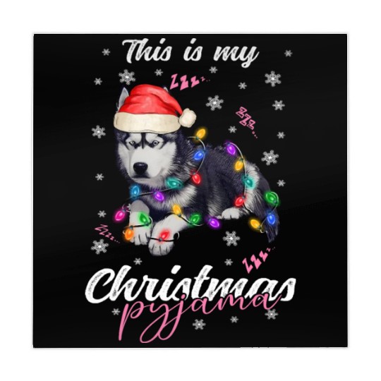 Winter Christmas Pyjama Husky Mahjong Mats