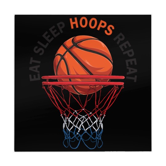 Eat Sleep Hoops Repeat Basketball Mahjong Mats