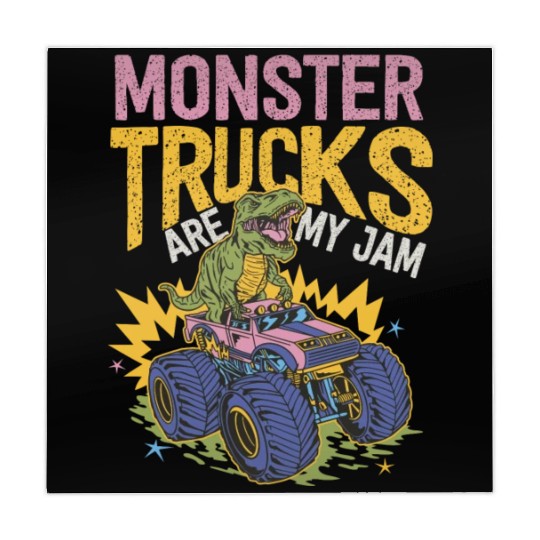 Monster Trucks Are My Jam Vintage Retro Mahjong Mats