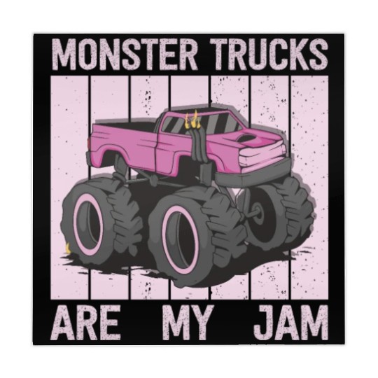 Monster Trucks Are My Jam Vintage Retro Mahjong Mats