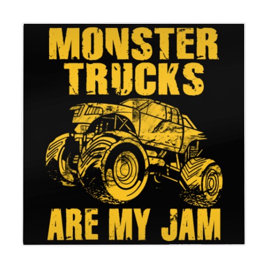 Monster Trucks Are My Jam Vintage Retro Mahjong Mats