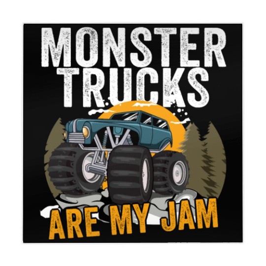 Monster Trucks Are My Jam Vintage Retro Mahjong Mats