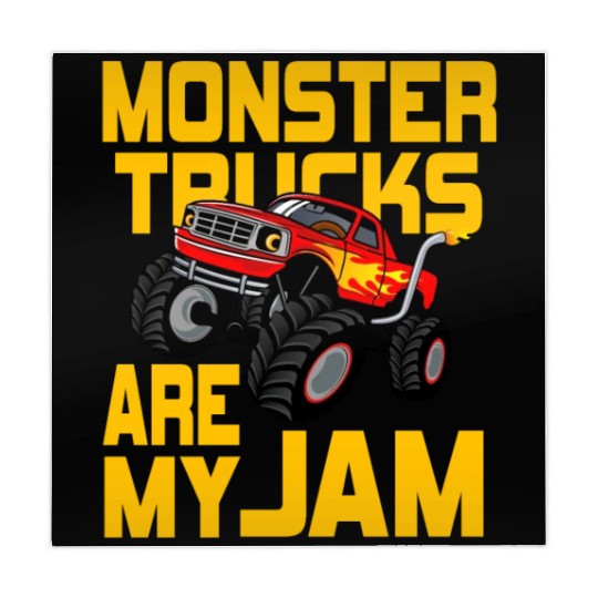 Monster Trucks Are My Jam Vintage Retro Mahjong Mats