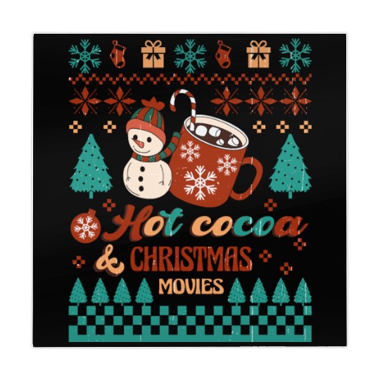 Funny Christmas Hot cocoa christmas movies Mahjong Mats