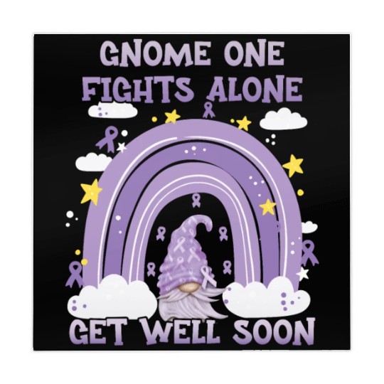 Gnome One Fights Alone Lavender Cancer Mahjong Mats