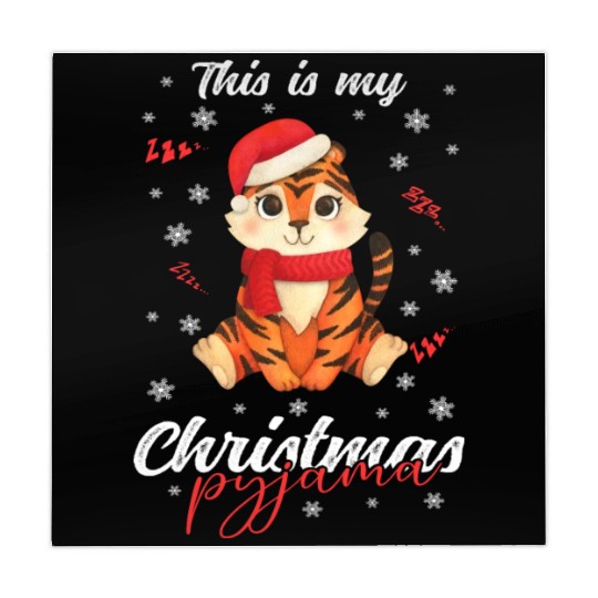 Winter Christmas Pyjama Tiger Mahjong Mats