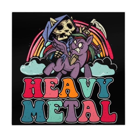 Heavy Grim Unicorn Rainbow Metal Music Lover Rock Mahjong Mats