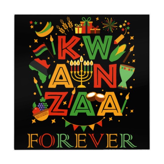 Happy Kwanzaa Forever Christmas Blessing Kinara Mahjong Mats