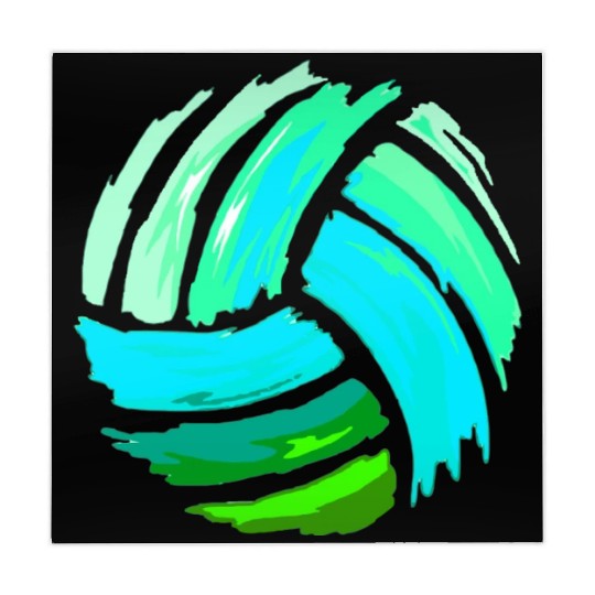 Volleyball Blue Green Ball Forns Mahjong Mats