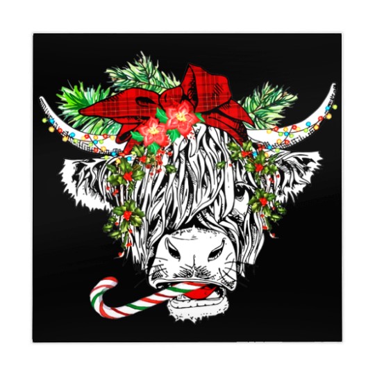 Christmas Highland Cow Merry Christmas Mahjong Mats