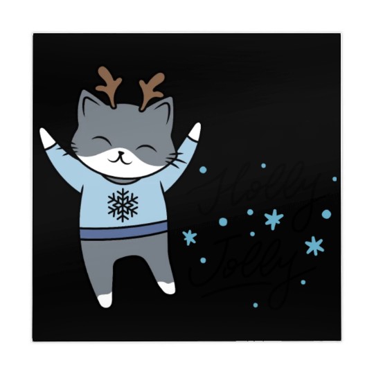 Christmas Holly Jolly Funny Cat! Mahjong Mats