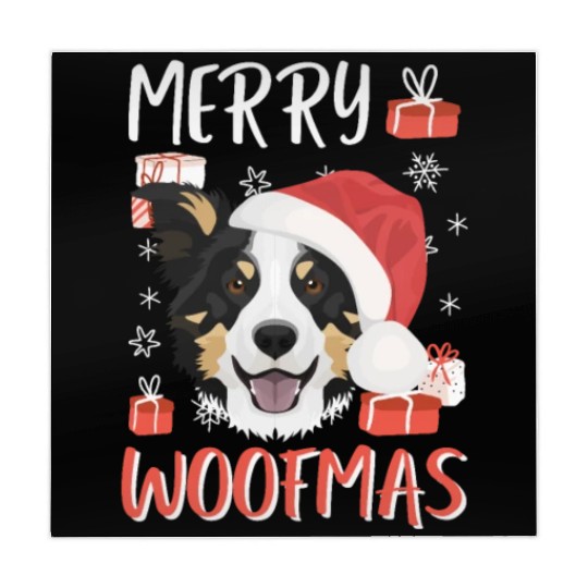 Border Collie Merry Christmas Mahjong Mats