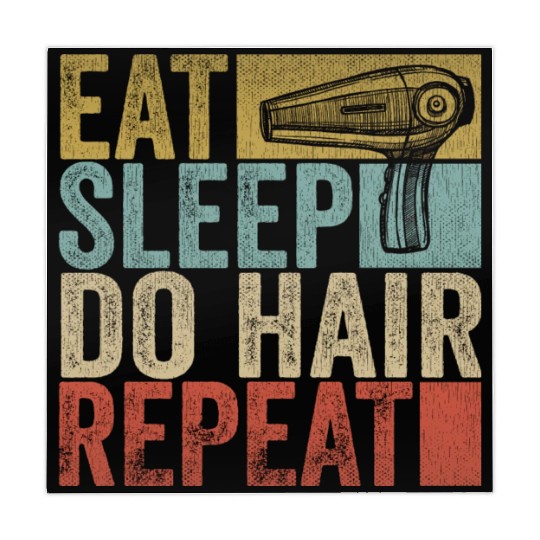 Eat Sleep Do Hair Repeat Mahjong Mats Hairstylist Funny