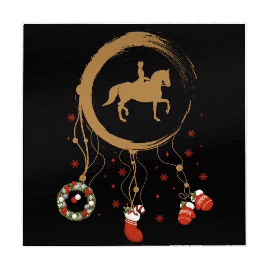 Winter dreamcatcher Christmas Dressage riding Mahjong Mats