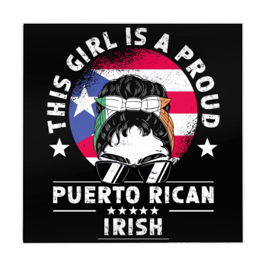 Puerto Rico Flag Ireland Grown Women Girl Mahjong Mats