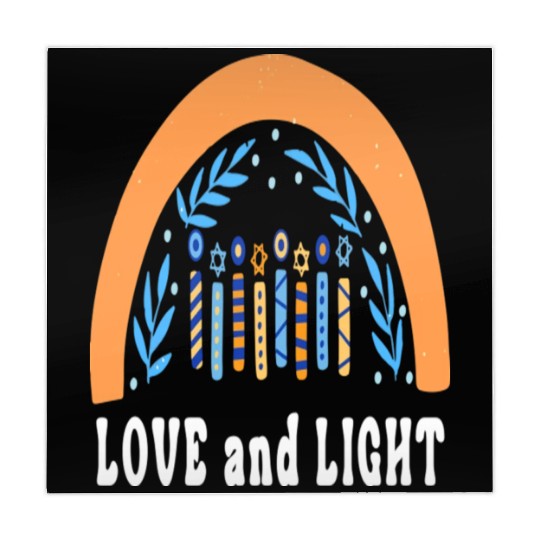Love And Light Rainbow Hanukkah Jewish Chanukah Mahjong Mats
