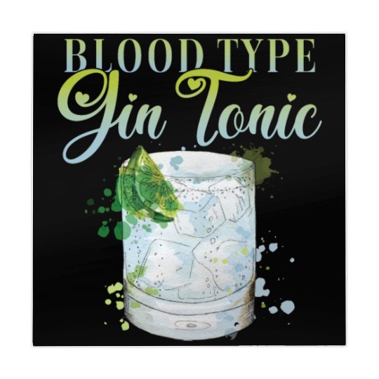 Blood Type Gin Tonic Cocktail for Bartender Mahjong Mats