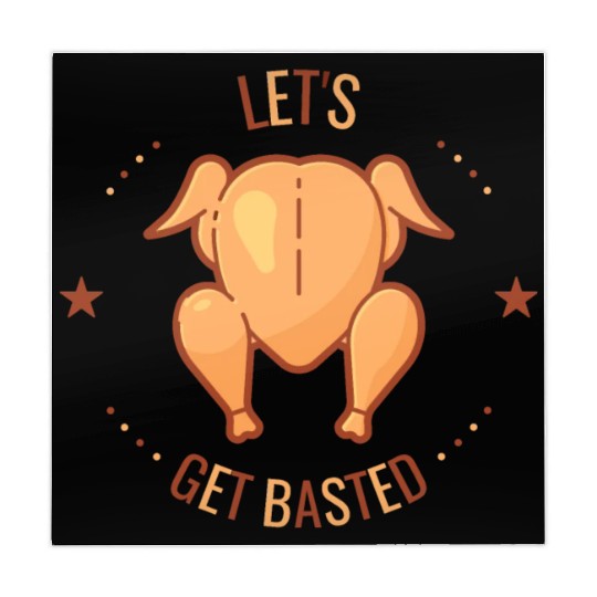 thanksgiving day Let's get basted funny turkey Mahjong Mats