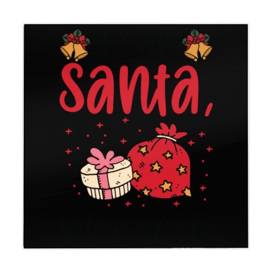Dear Santa Christmas Holiday Typography Mahjong Mats