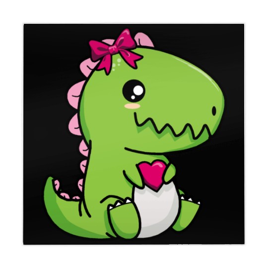 Big sister cute dino siblings boy girl heart love Mahjong Mats