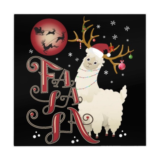 Fa la la llama xmas christmas Mahjong Mats