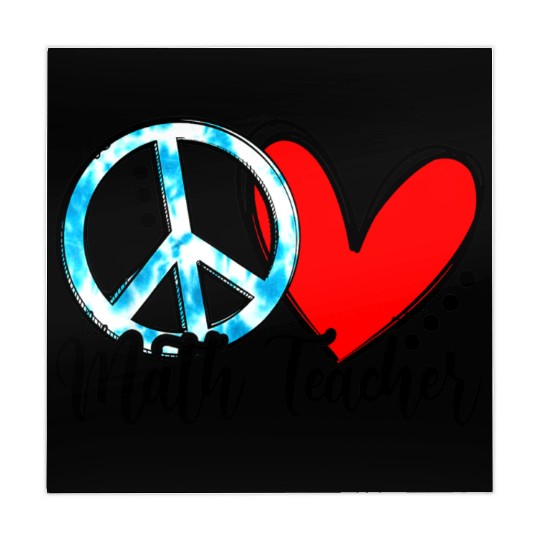 Peace Love Math Teacher Funny Back To School Mahjong Mats