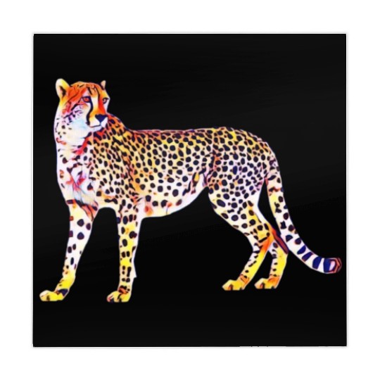 Cheetah Mother with Cubs Motif Predator Cat Animal Mahjong Mats
