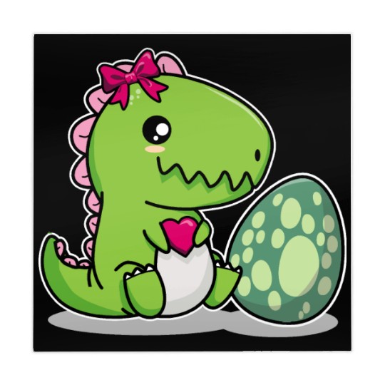 Big sister cute dino siblings boy girl heart love Mahjong Mats