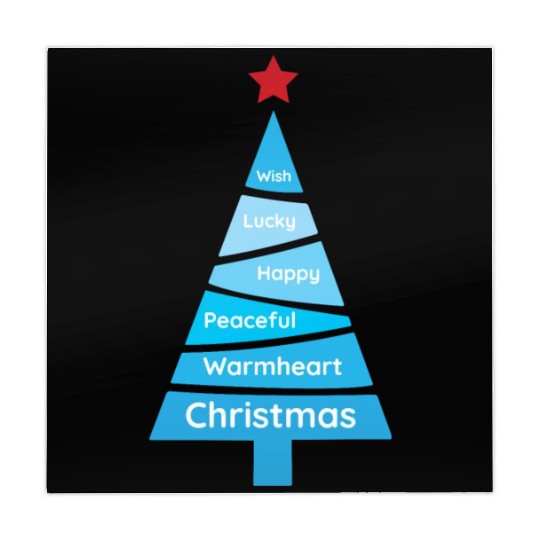 Minimalist Light Blue Christmas Pine Mahjong Mats