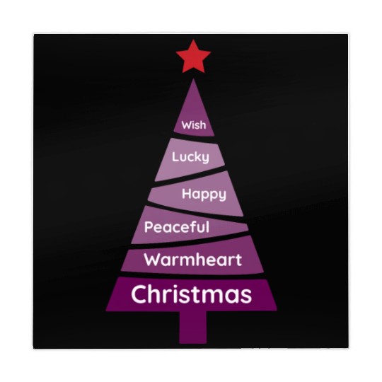 Minimalist Dark Orchid Purple Christmas Pine Mahjong Mats