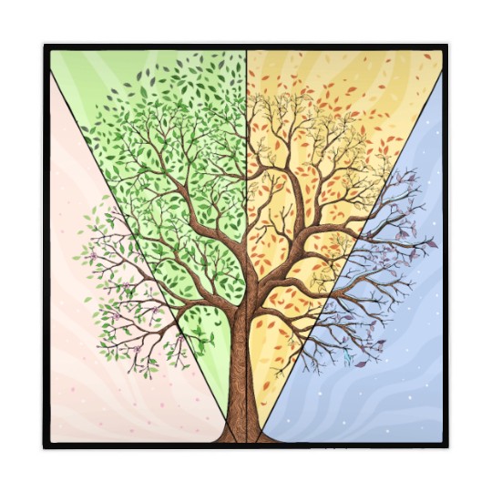 Four Seasons Trees Mahjong Mats