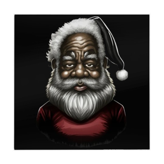 Black Santa, African American Santa Claus Mahjong Mats