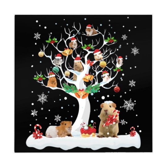 Guinea Pig Christmas On Winter Tree Goat Lover Mahjong Mats