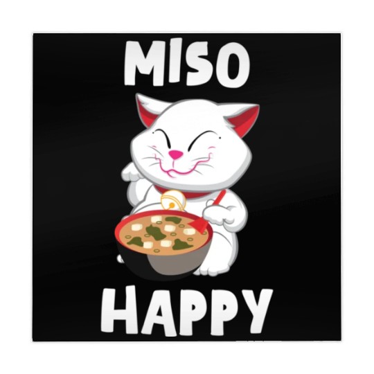 Miso Happy Funny Japanese Cat Miso Mahjong Mats
