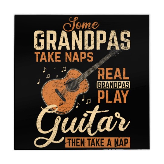 Mens Real Grandpas Play Guitar Player Guitarist Gu Mahjong Mats