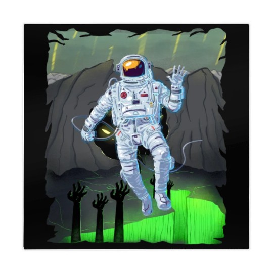 Astronaut in a green demon world Mahjong Mats