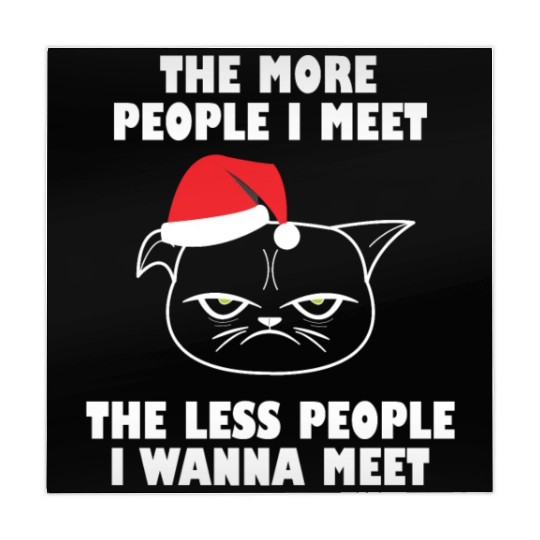 I hate People funny cat christmas gift idea Mahjong Mats
