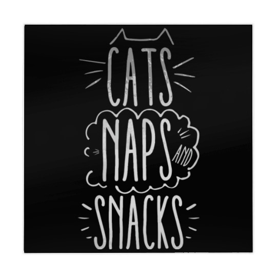 Cats Naps And Snacks Cat Lover Funny Mahjong Mats
