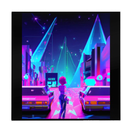Vaporwave Car Synthwave Girl Mahjong Mats